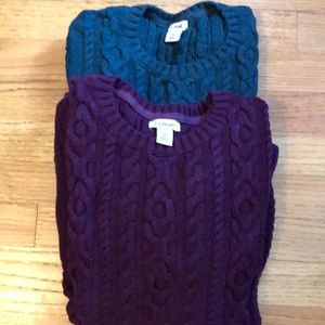 LL Bean Cable Sweaters